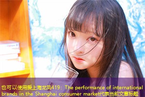 The performance of international brands in the Shanghai consumer market